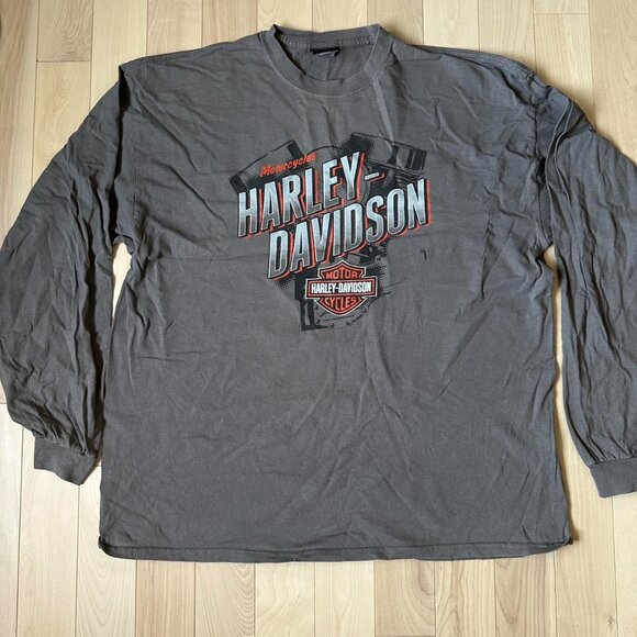 Harley-Davidson Long Sleeve Tee – Graphic Front, 2XL, Grey - Picture 2 of 8